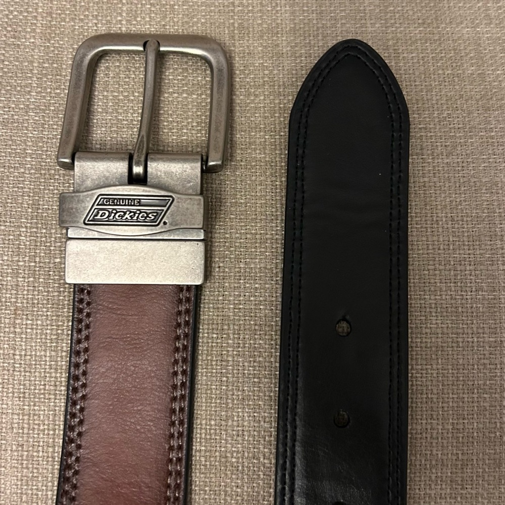 Genuine Dickies Men’s Leather Belt Reversible Brown & Black 36/90